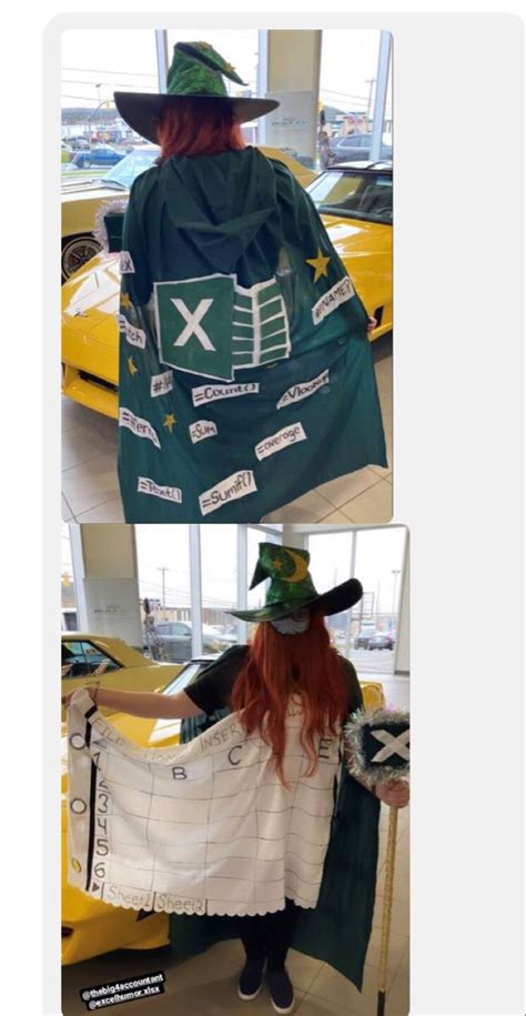 excel halloween costume